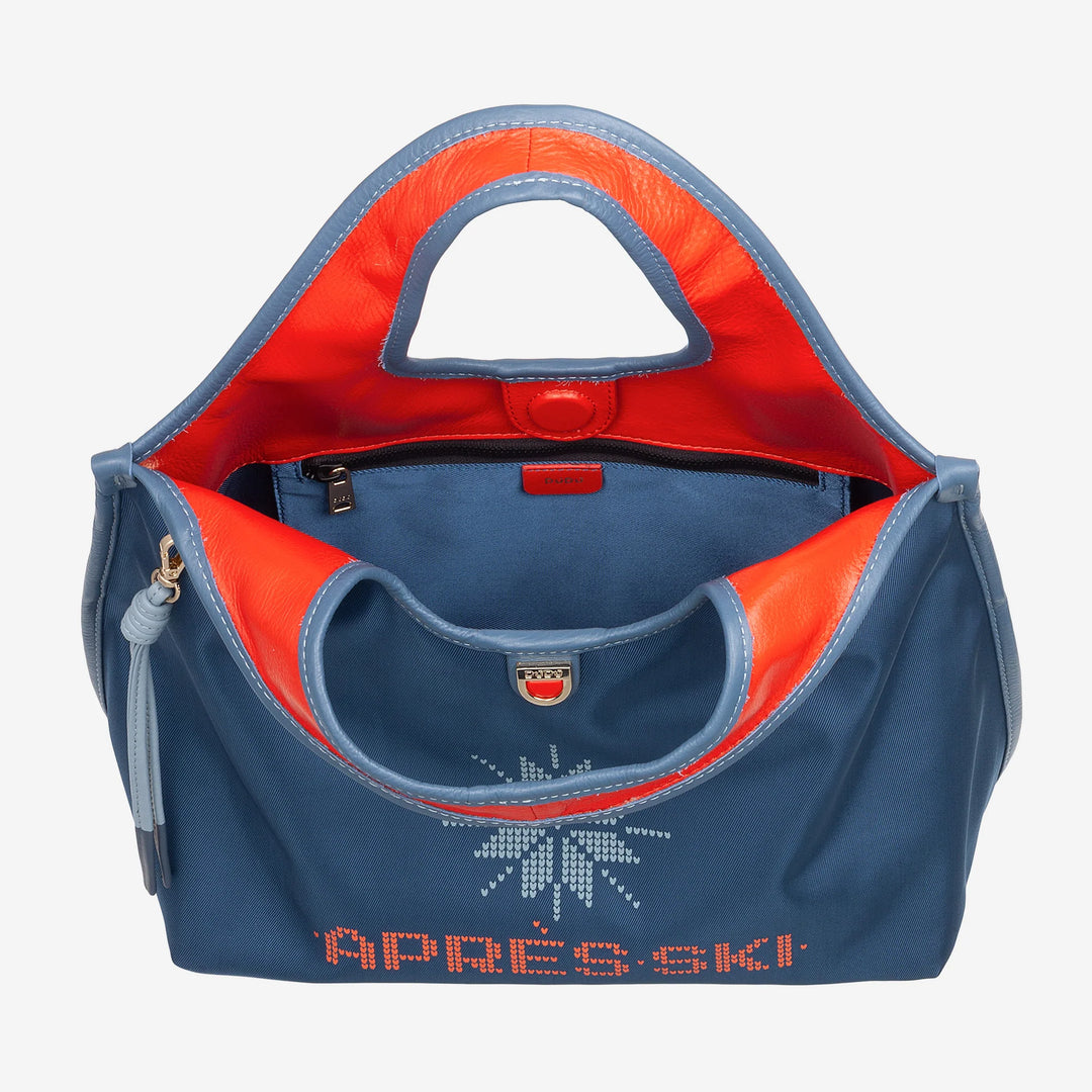 DUDU Bolso Bandolera Mujer en Nylon y Piel Après Ski - Shopper Ligero Tamaño Mediano con Bandolera Ajustable y Cierre Magnético, Diseño Sporty Chic