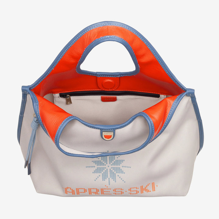 DUDU Bolso Bandolera Mujer en Nylon y Piel Après Ski - Shopper Ligero Tamaño Mediano con Bandolera Ajustable y Cierre Magnético, Diseño Sporty Chic