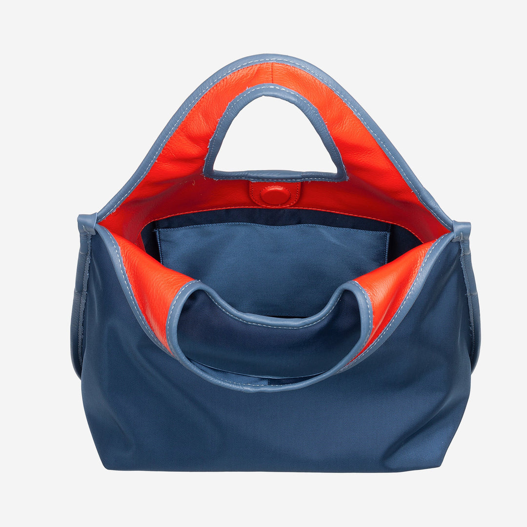 DUDU Bolso Bandolera Mujer en Nylon y Piel Après Ski - Shopper Ligero Tamaño Mediano con Bandolera Ajustable y Cierre Magnético, Diseño Sporty Chic