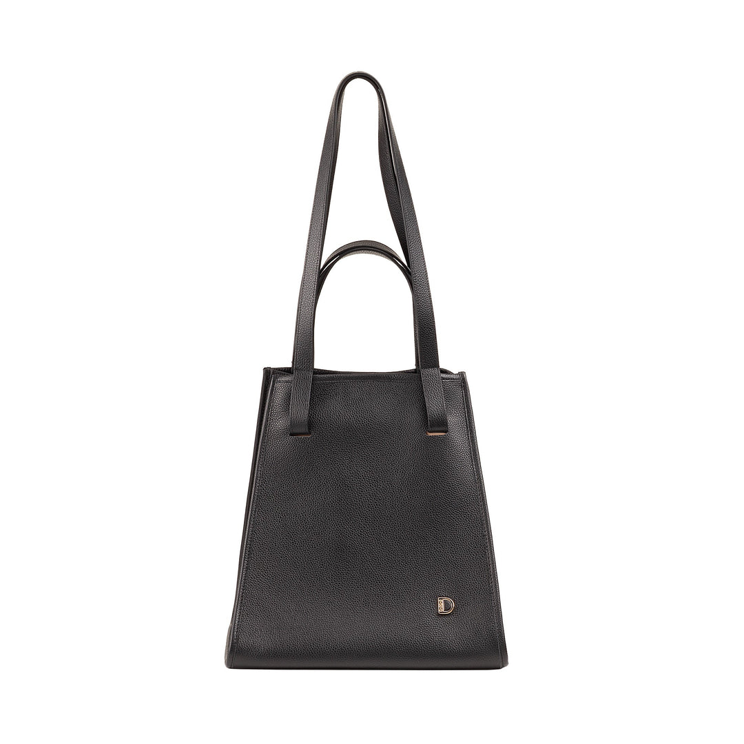 DUDU Sac à Bandoulière pour Femme en Cuir Véritable Fabriqué en Italie, Sac Cabas élégant, Double Poignée, Cuir Pleine Fleur ou Daim - Grand Sac à Main pour le Travail et les Loisirs