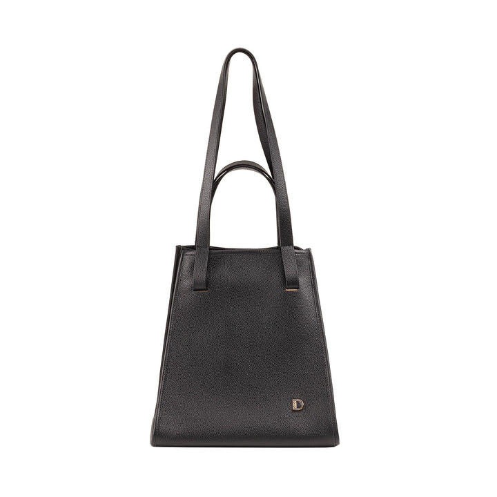DUDU Sac à Bandoulière pour Femme en Cuir Véritable Fabriqué en Italie, Sac Cabas élégant, Double Poignée, Cuir Pleine Fleur ou Daim - Grand Sac à Main pour le Travail et les Loisirs