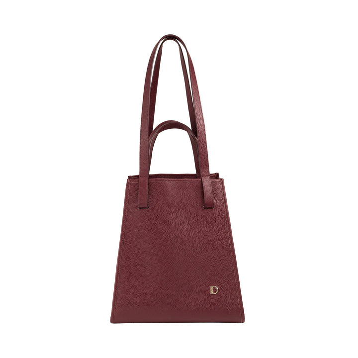 DUDU Sac à Bandoulière pour Femme en Cuir Véritable Fabriqué en Italie, Sac Cabas élégant, Double Poignée, Cuir Pleine Fleur ou Daim - Grand Sac à Main pour le Travail et les Loisirs