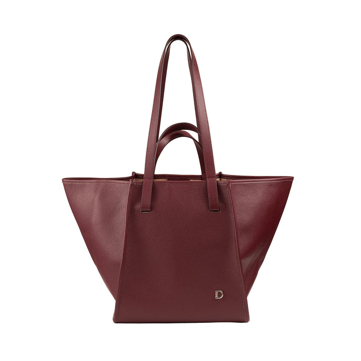 DUDU Sac à Bandoulière pour Femme en Cuir Véritable Fabriqué en Italie, Sac Cabas élégant, Double Poignée, Cuir Pleine Fleur ou Daim - Grand Sac à Main pour le Travail et les Loisirs