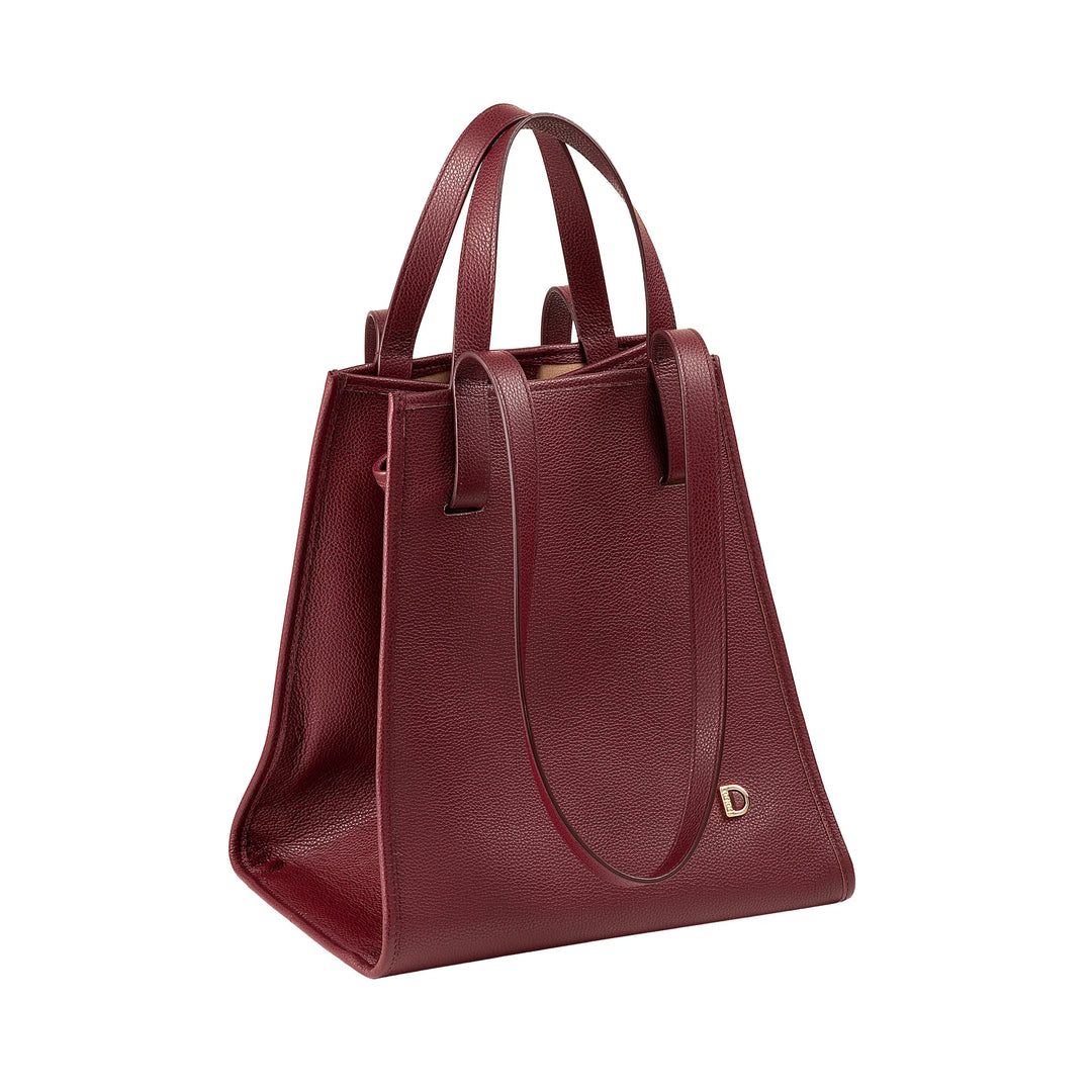 DUDU Sac à Bandoulière pour Femme en Cuir Véritable Fabriqué en Italie, Sac Cabas élégant, Double Poignée, Cuir Pleine Fleur ou Daim - Grand Sac à Main pour le Travail et les Loisirs