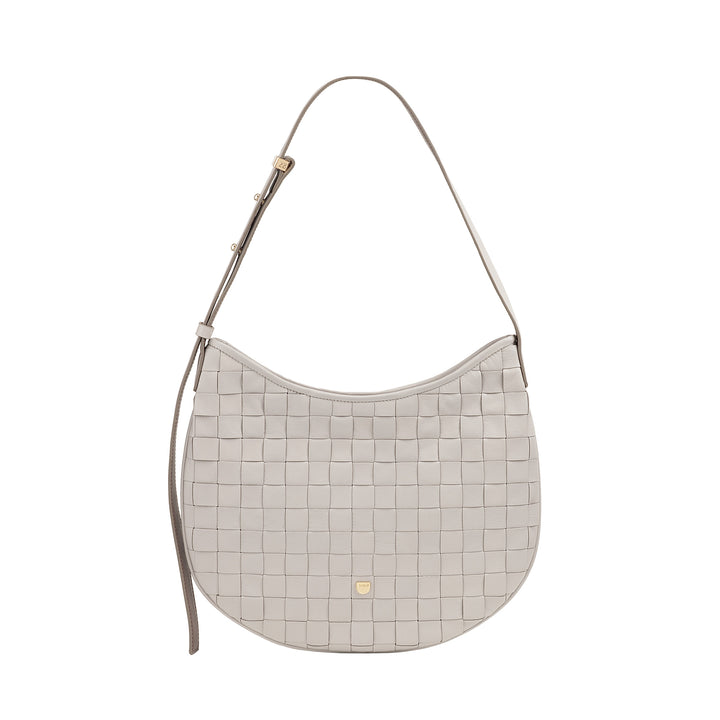 DUDU Sac à Bandoulière pour Femme en Cuir Véritable Tissé - Sac Hobo élégant avec Bandoulière Ajustable et Fermeture Éclair, Design Artisanal, Spacieux et Polyvalent