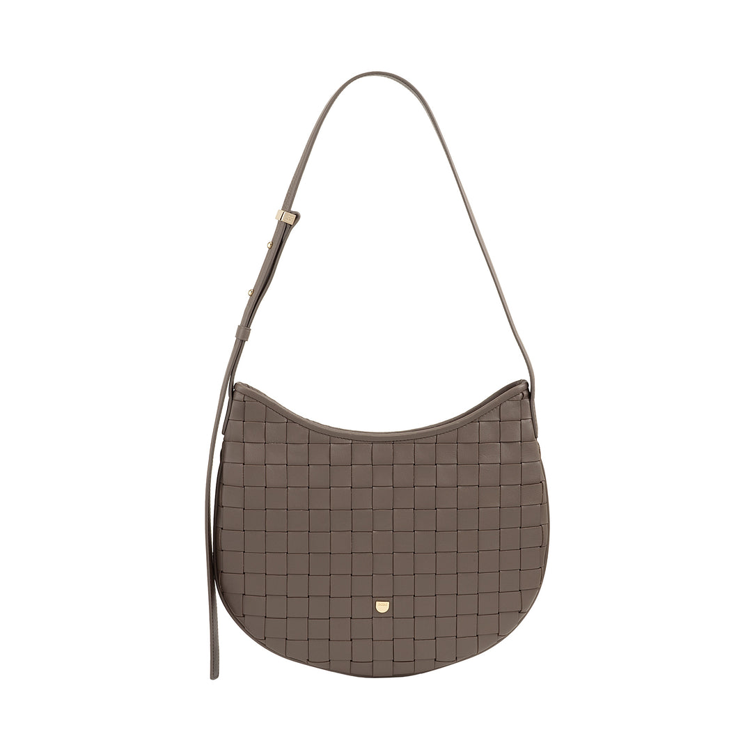 DUDU Sac à Bandoulière pour Femme en Cuir Véritable Tissé - Sac Hobo élégant avec Bandoulière Ajustable et Fermeture Éclair, Design Artisanal, Spacieux et Polyvalent
