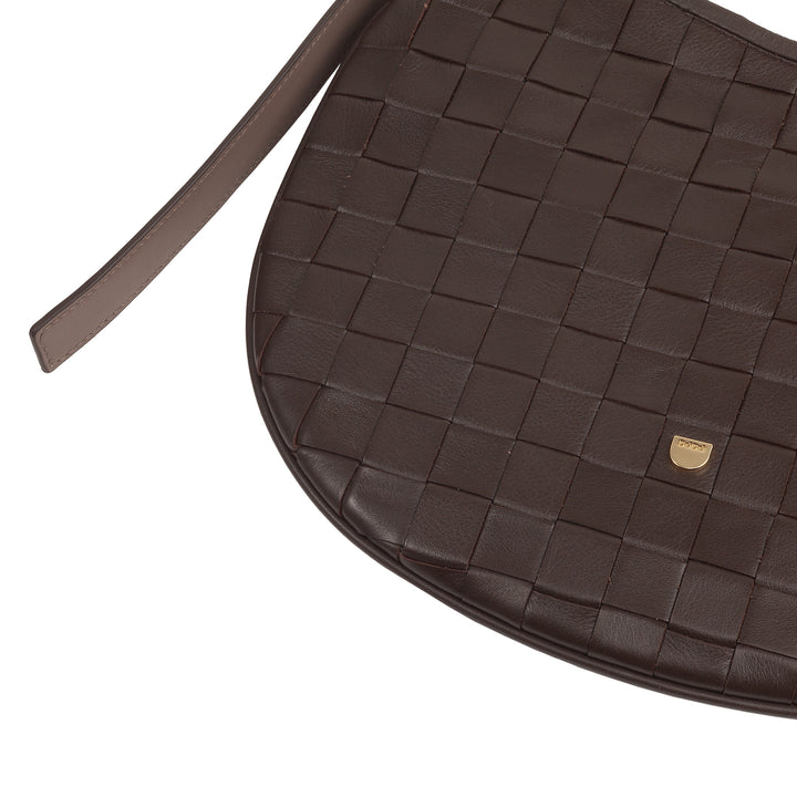 DUDU Sac à Bandoulière pour Femme en Cuir Véritable Tissé - Sac Hobo élégant avec Bandoulière Ajustable et Fermeture Éclair, Design Artisanal, Spacieux et Polyvalent