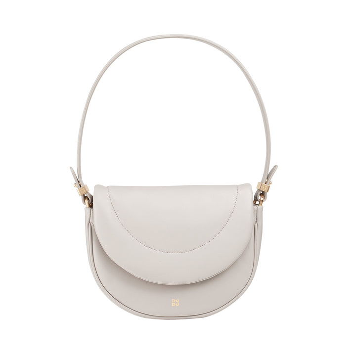 DUDU Sac Bandoulière Femme en Cuir Matelassé, Petit Sac à Main Rembourré Elégant avec Rabat, Bandoulière Amovible et Bandoulière