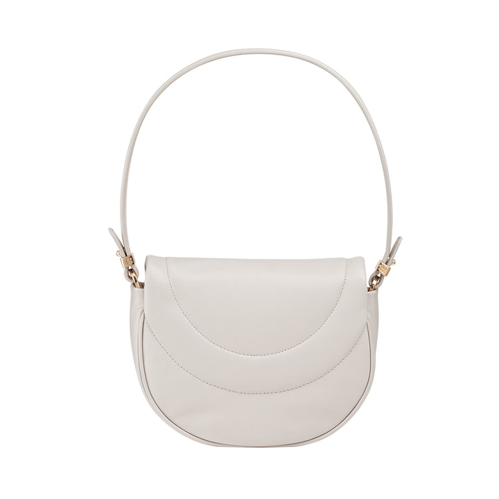 DUDU Sac Bandoulière Femme en Cuir Matelassé, Petit Sac à Main Rembourré Elégant avec Rabat, Bandoulière Amovible et Bandoulière