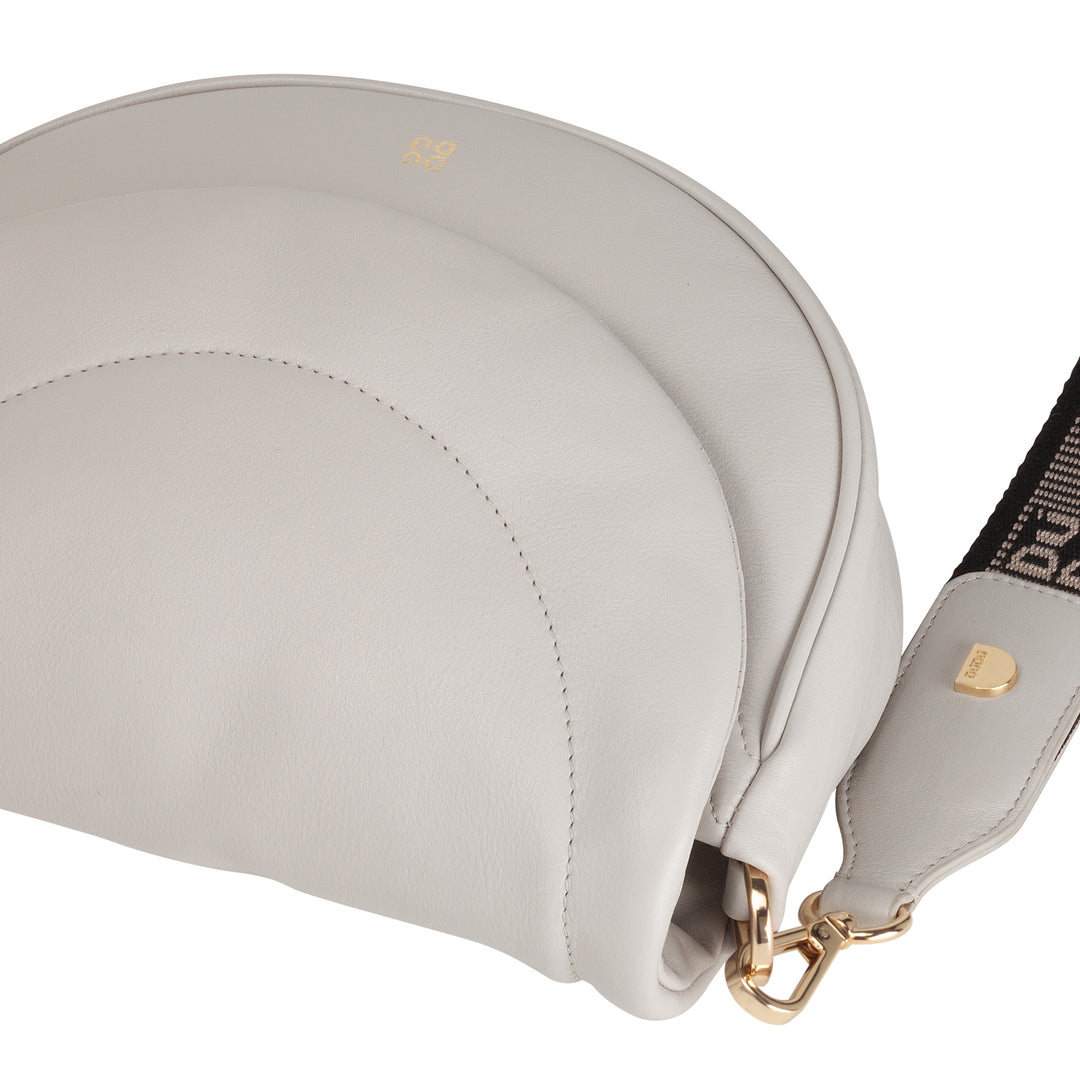 DUDU Sac Bandoulière Femme en Cuir Matelassé, Petit Sac à Main Rembourré Elégant avec Rabat, Bandoulière Amovible et Bandoulière