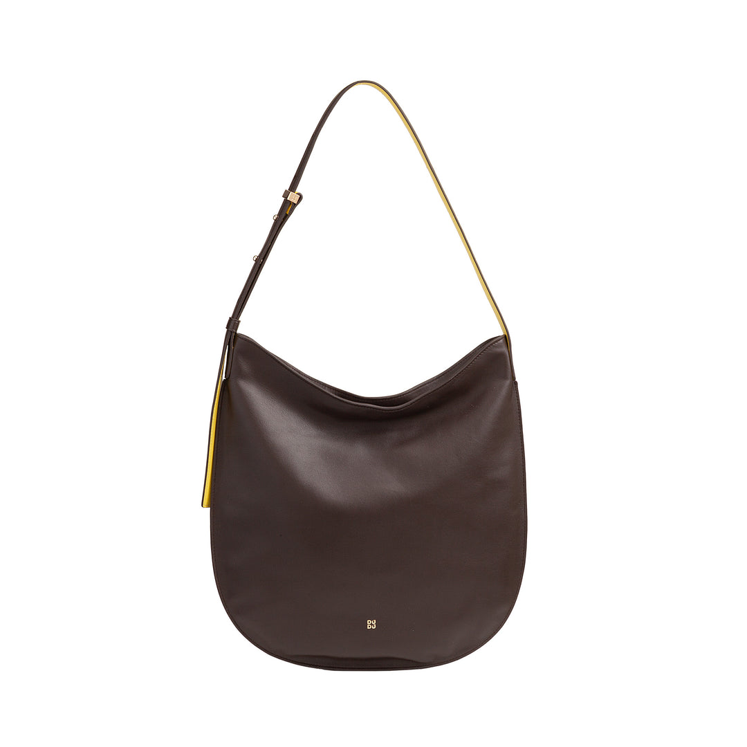 DUDU Sac à bandoulière pour Femme en Cuir Souple, Sac Hobo avec Fermeture éclair, Grand Sac à bandoulière réglable coloré et spacieux