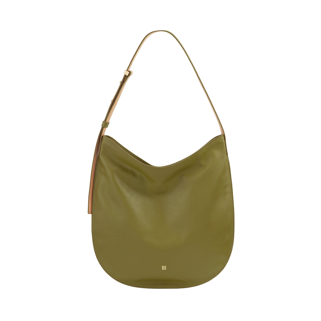 DUDU Sac à bandoulière pour Femme en Cuir Souple, Sac Hobo avec Fermeture éclair, Grand Sac à bandoulière réglable coloré et spacieux