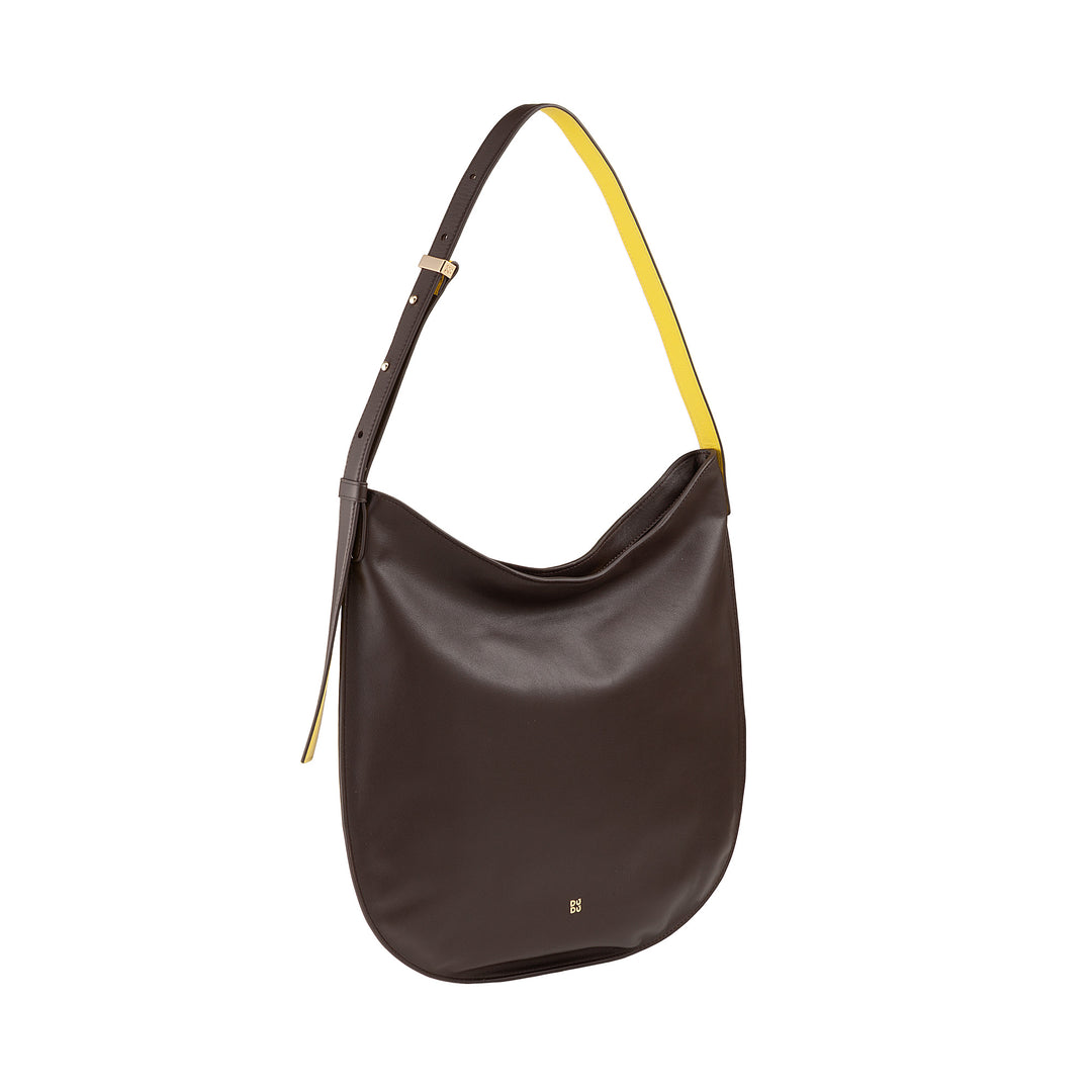 DUDU Sac à bandoulière pour Femme en Cuir Souple, Sac Hobo avec Fermeture éclair, Grand Sac à bandoulière réglable coloré et spacieux