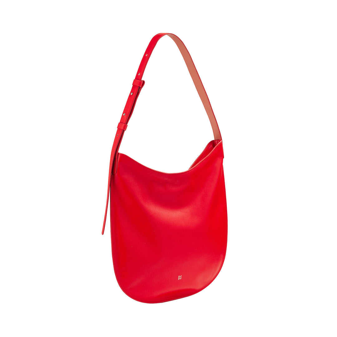 DUDU Sac à bandoulière pour Femme en Cuir Souple, Sac Hobo avec Fermeture éclair, Grand Sac à bandoulière réglable coloré et spacieux