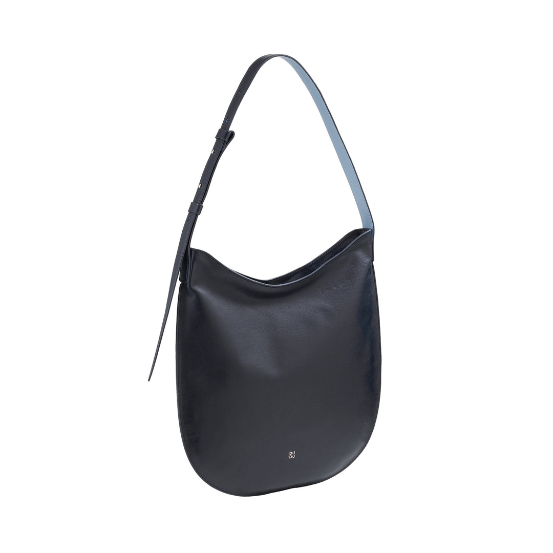 DUDU Sac à bandoulière pour Femme en Cuir Souple, Sac Hobo avec Fermeture éclair, Grand Sac à bandoulière réglable coloré et spacieux