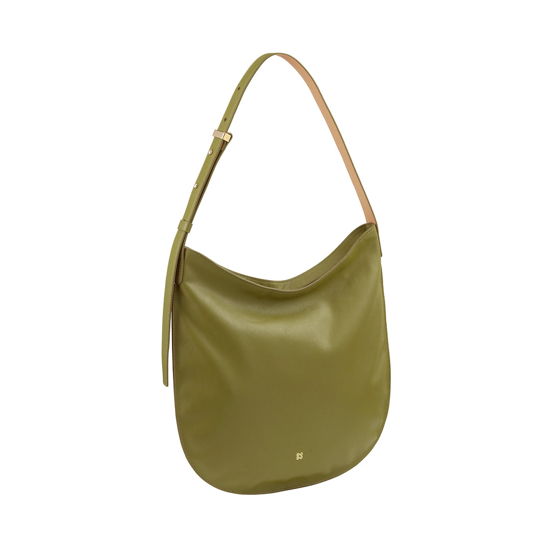 DUDU Sac à bandoulière pour Femme en Cuir Souple, Sac Hobo avec Fermeture éclair, Grand Sac à bandoulière réglable coloré et spacieux