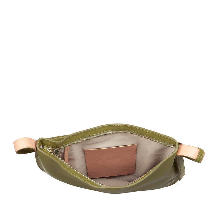 DUDU Sac à bandoulière pour Femme en Cuir Souple, Sac Hobo avec Fermeture éclair, Grand Sac à bandoulière réglable coloré et spacieux