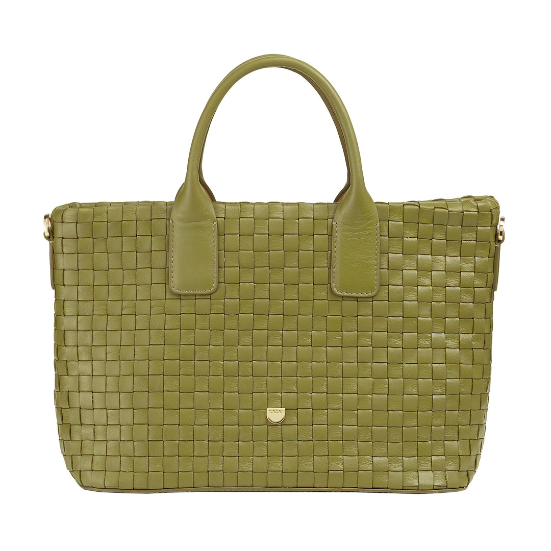 DUDU Sac à bandoulière pour Femme en Cuir véritable tressé - Sac à Main élégant avec poignées, Fermeture éclair et bandoulière réglable Amovible - Sac à Main Spacieux pour Le Bureau et Les Loisirs