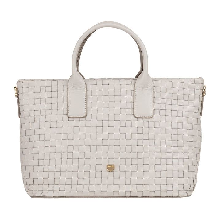 DUDU Sac à bandoulière pour Femme en Cuir véritable tressé - Sac à Main élégant avec poignées, Fermeture éclair et bandoulière réglable Amovible - Sac à Main Spacieux pour Le Bureau et Les Loisirs