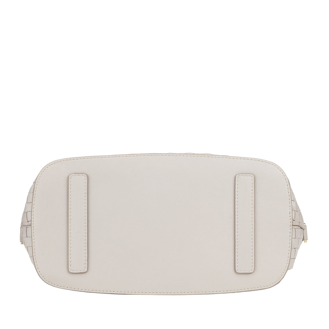 DUDU Sac à bandoulière pour Femme en Cuir véritable tressé - Sac à Main élégant avec poignées, Fermeture éclair et bandoulière réglable Amovible - Sac à Main Spacieux pour Le Bureau et Les Loisirs