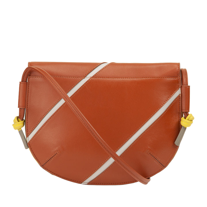 DUDU Sac à Bandoulière pour Femme en Cuir Véritable - Petit Sac à Main avec Fermeture à Rabat Style Tennis avec Bandoulière Ajustable et Intérieur Spacieux