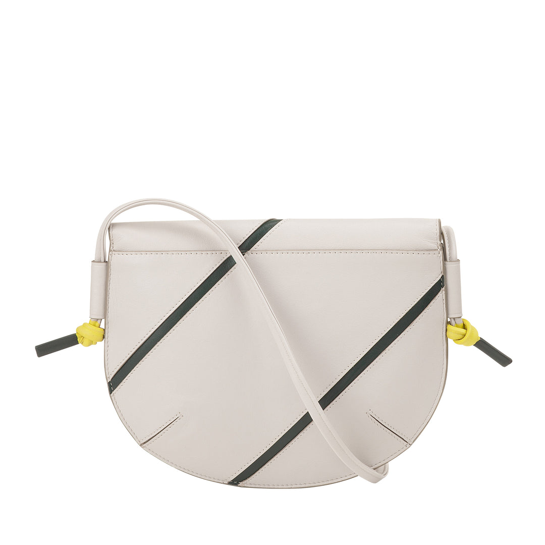 DUDU Sac à Bandoulière pour Femme en Cuir Véritable - Petit Sac à Main avec Fermeture à Rabat Style Tennis avec Bandoulière Ajustable et Intérieur Spacieux