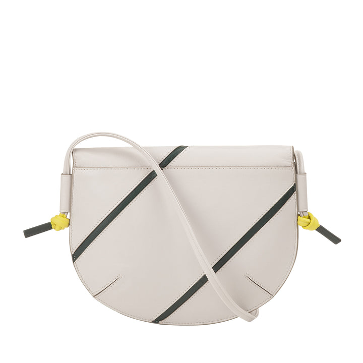 DUDU Sac à Bandoulière pour Femme en Cuir Véritable - Petit Sac à Main avec Fermeture à Rabat Style Tennis avec Bandoulière Ajustable et Intérieur Spacieux