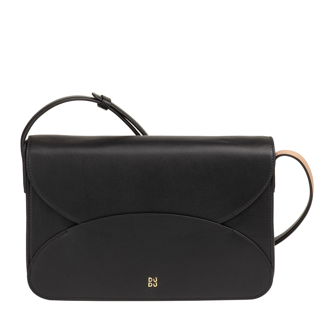 DUDU Bolso Bandolera Grande de Piel para Mujer - Bolso de Mujer Elegante y Espacioso, Diseño de Sobre, con Bandolera Ajustable y Solapa con Cierre Magnético