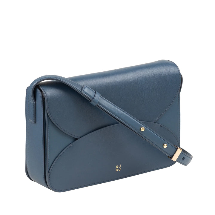 DUDU Grand sac à bandoulière en cuir pour femme – Sac pour femme élégant et spacieux, design enveloppe, avec bandoulière réglable et rabat à fermeture magnétique