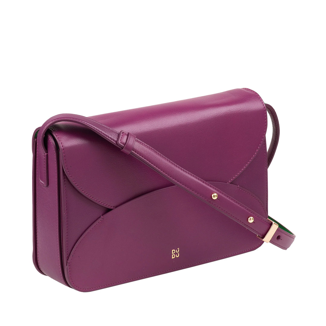 DUDU Bolso Bandolera Grande de Piel para Mujer - Bolso de Mujer Elegante y Espacioso, Diseño de Sobre, con Bandolera Ajustable y Solapa con Cierre Magnético