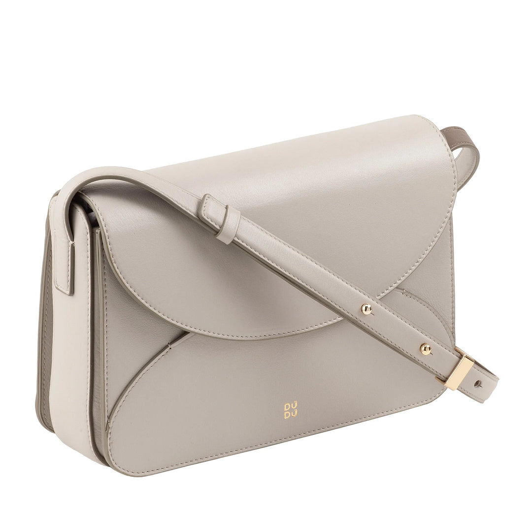 DUDU Bolso Bandolera Grande de Piel para Mujer - Bolso de Mujer Elegante y Espacioso, Diseño de Sobre, con Bandolera Ajustable y Solapa con Cierre Magnético
