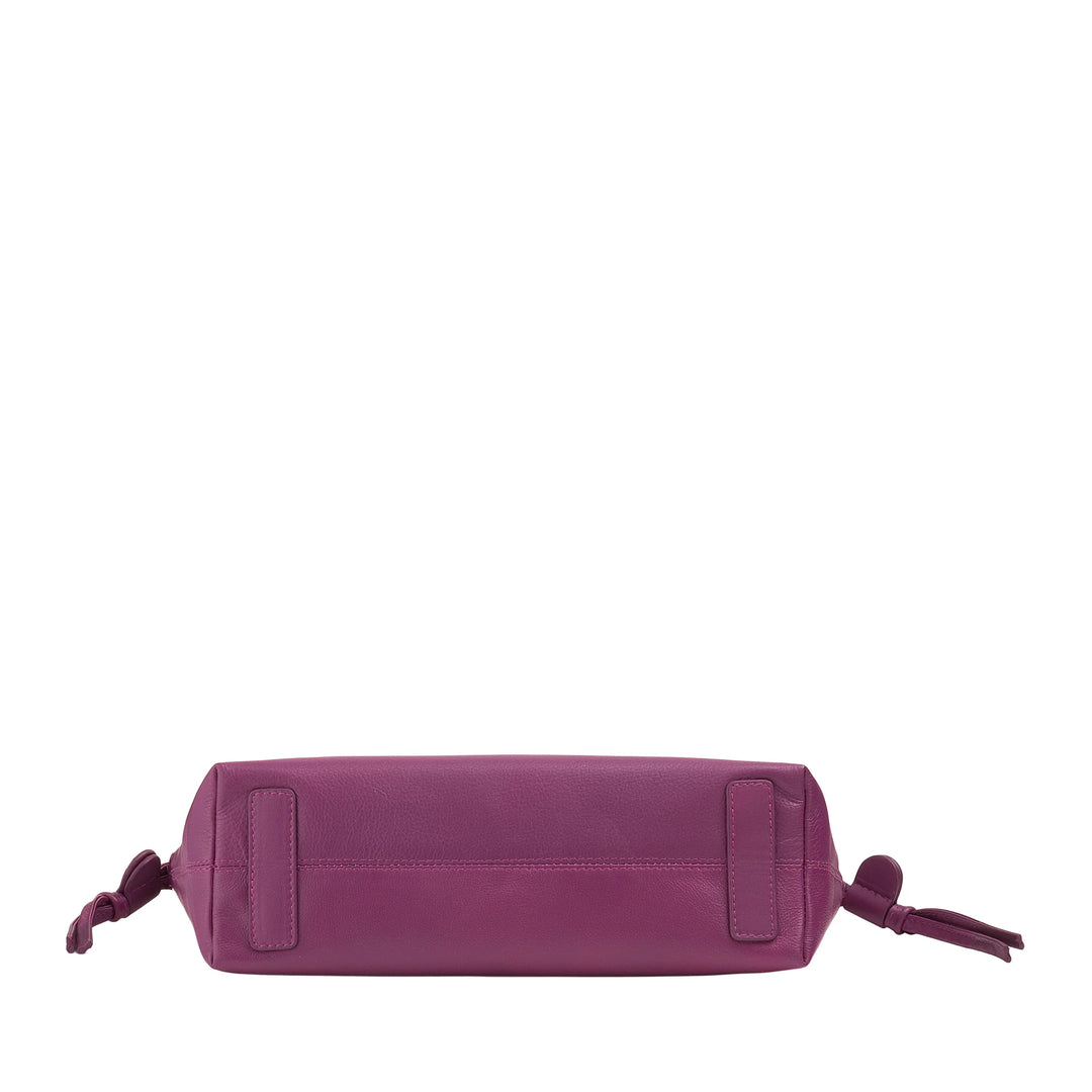 DUDU Borsa Donna in Pelle con Chiusura a Coulisse – Borsetta a Tracolla Elegante, Compatta e Pratica per Ogni Occasione con Cinghia Regolabile