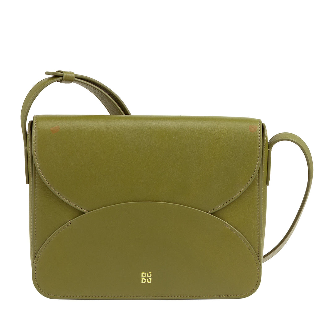 DUDU Sac à bandoulière en cuir pour femme avec rabat modèle enveloppe - Petit sac à main élégant et polyvalent avec bandoulière réglable, sac parfait pour chaque occasion