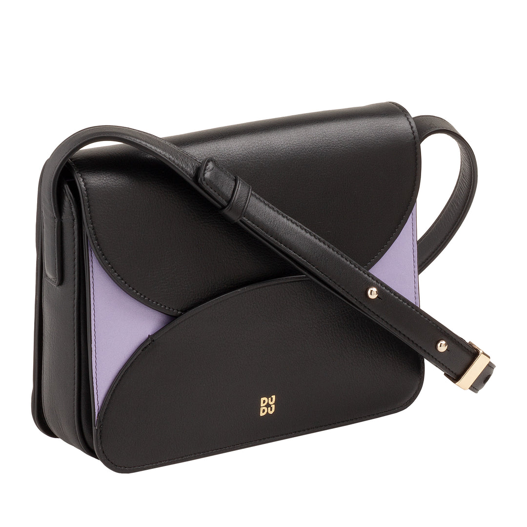 DUDU Sac à bandoulière en cuir pour femme avec rabat modèle enveloppe - Petit sac à main élégant et polyvalent avec bandoulière réglable, sac parfait pour chaque occasion