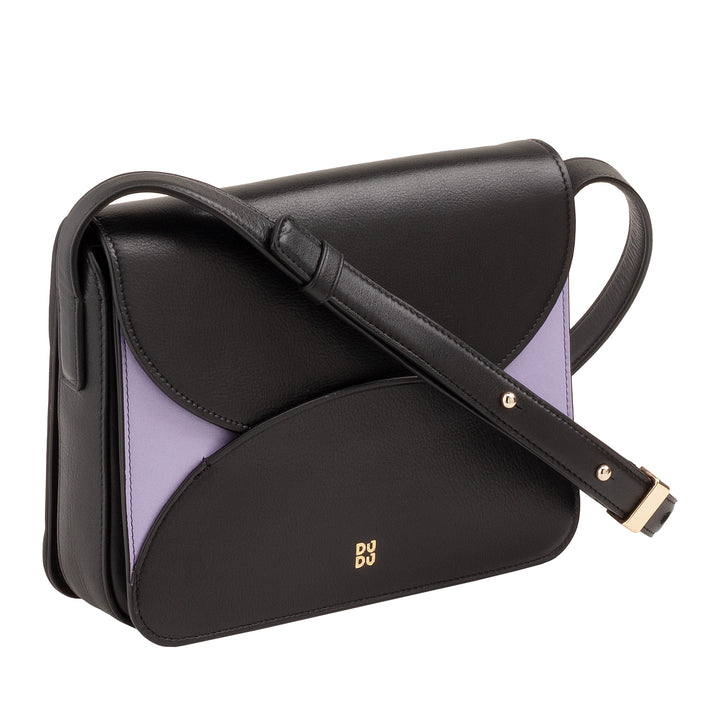 DUDU Sac à bandoulière en cuir pour femme avec rabat modèle enveloppe - Petit sac à main élégant et polyvalent avec bandoulière réglable, sac parfait pour chaque occasion