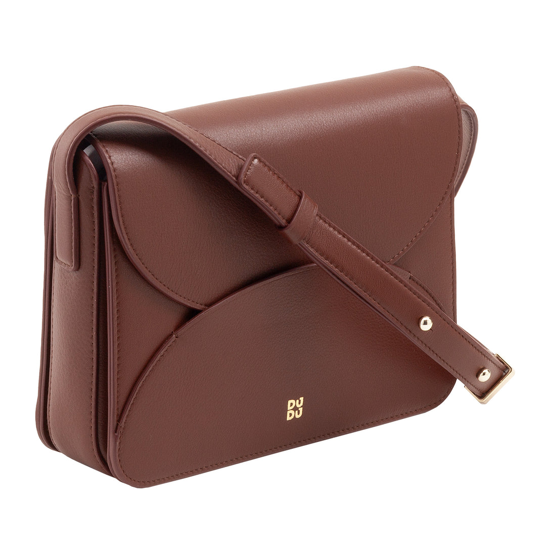 DUDU Sac à bandoulière en cuir pour femme avec rabat modèle enveloppe - Petit sac à main élégant et polyvalent avec bandoulière réglable, sac parfait pour chaque occasion