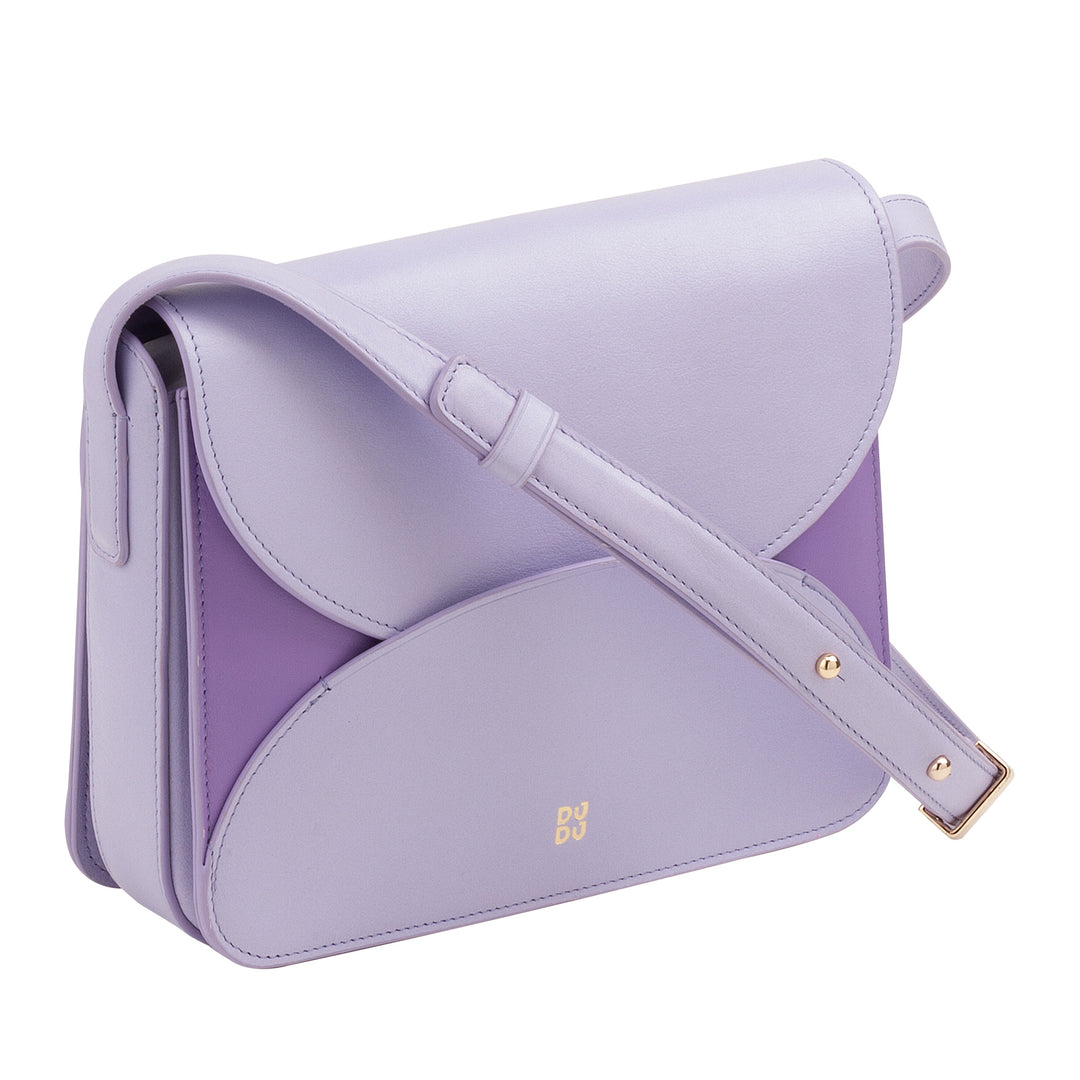 DUDU Sac à bandoulière en cuir pour femme avec rabat modèle enveloppe - Petit sac à main élégant et polyvalent avec bandoulière réglable, sac parfait pour chaque occasion