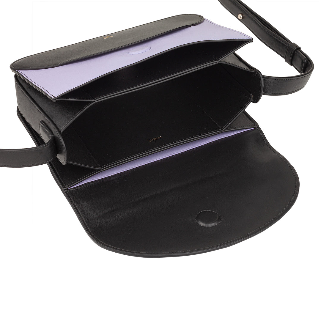 DUDU Sac à bandoulière en cuir pour femme avec rabat modèle enveloppe - Petit sac à main élégant et polyvalent avec bandoulière réglable, sac parfait pour chaque occasion