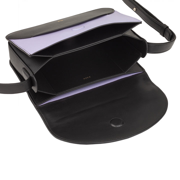 DUDU Sac à bandoulière en cuir pour femme avec rabat modèle enveloppe - Petit sac à main élégant et polyvalent avec bandoulière réglable, sac parfait pour chaque occasion