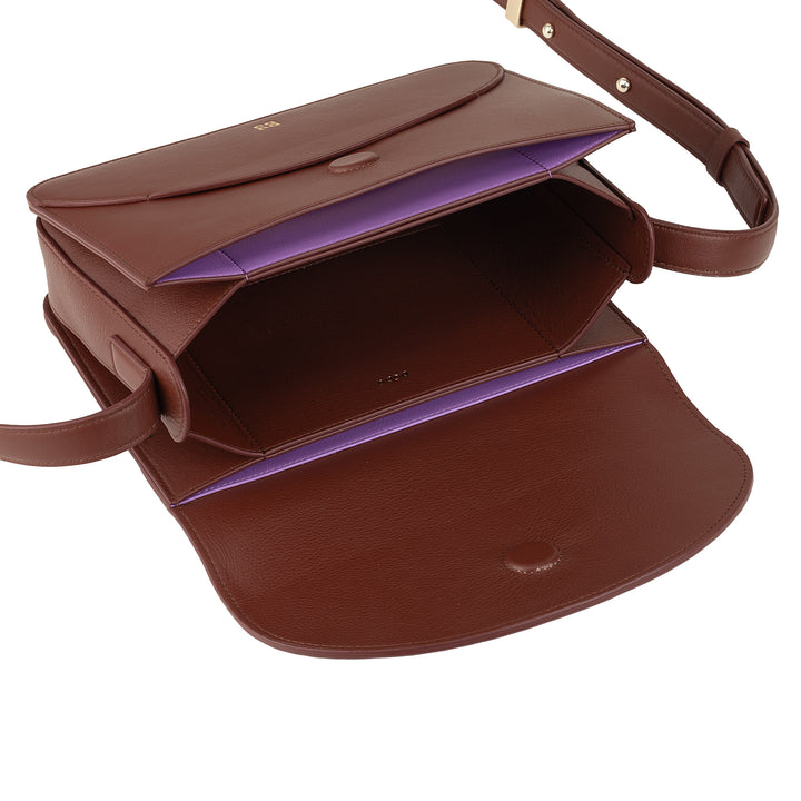 DUDU Sac à bandoulière en cuir pour femme avec rabat modèle enveloppe - Petit sac à main élégant et polyvalent avec bandoulière réglable, sac parfait pour chaque occasion