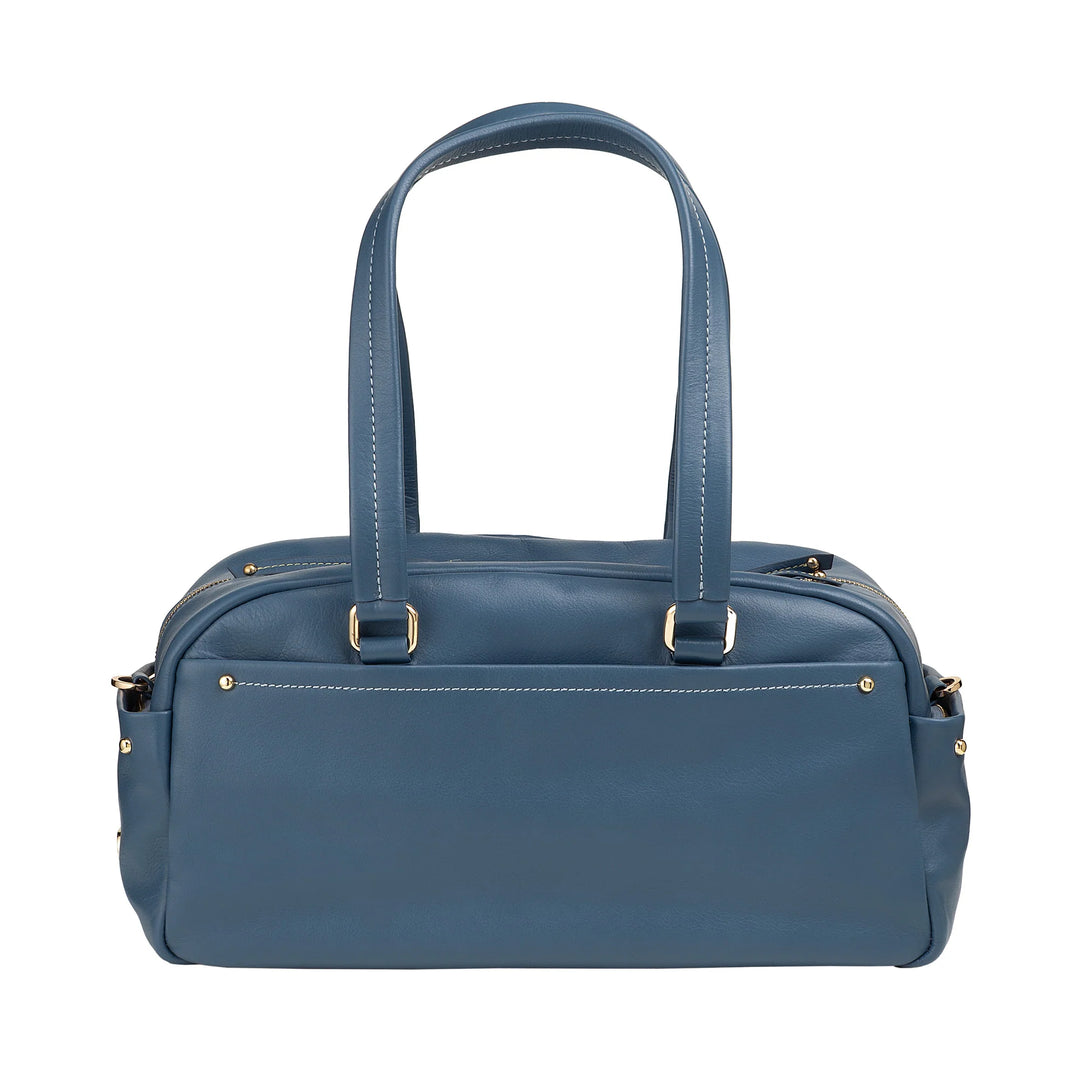 DUDU Bolso Satchel Grande de Piel para Mujer con Bolsillos Exteriores y Bandolera Extraíble, Espacioso y Elegante - Bolso de Mano y Bandolera con Cremallera, Estilo Moderno