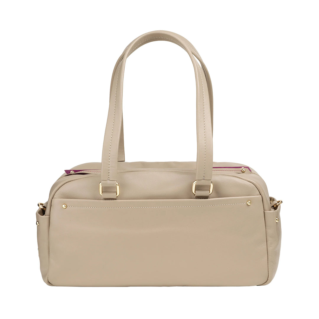 DUDU Grand Sac Cartable en Cuir pour Femme avec Poches Externes et Bandoulière Amovible, Spacieux et Élégant - Sac Main et Bandoulière avec Fermeture Éclair, Style Moderne