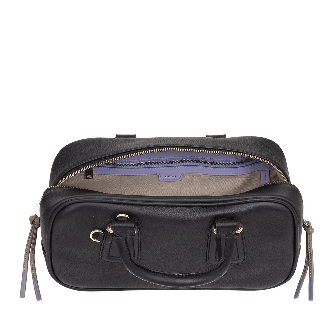 DUDU Grand Sac Cartable en Cuir pour Femme avec Bandoulière Amovible, Spacieux et Élégant - Sac Main et Bandoulière avec Fermeture Éclair, Double Poignées
