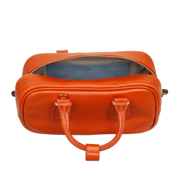 DUDU Grand Sac Cartable en Cuir pour Femme avec Bandoulière Amovible, Spacieux et Élégant - Sac Main et Bandoulière avec Fermeture Éclair, Double Poignées