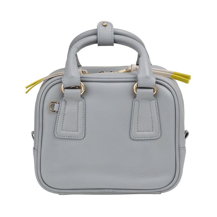 DUDU Bolso Satchel de Mujer de Piel con Bandolera Ajustable, Elegante y Compacto, Bolso de Mano y Bandolera con Cremallera