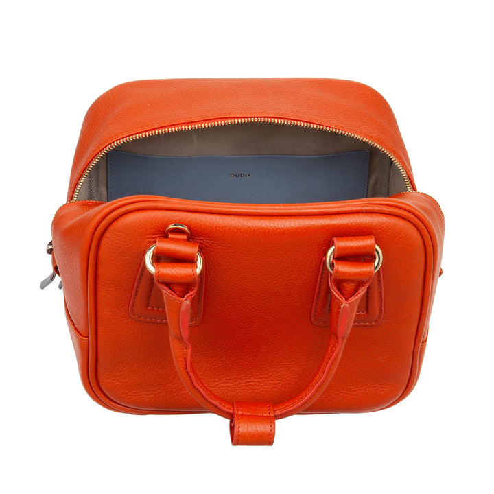 DUDU Sac cartable en cuir pour femme avec bandoulière réglable, élégant et compact, sac à main et à bandoulière avec fermeture éclair
