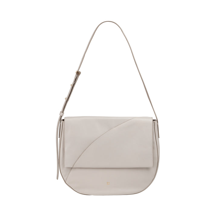 DUDU Grand Sac Femme en Cuir Véritable avec Rabat Avant, Sac Bandoulière Ajustable et Fermeture à Rabat avec Boutons Magnétiques - Élégant et Pratique pour Chaque Occasion