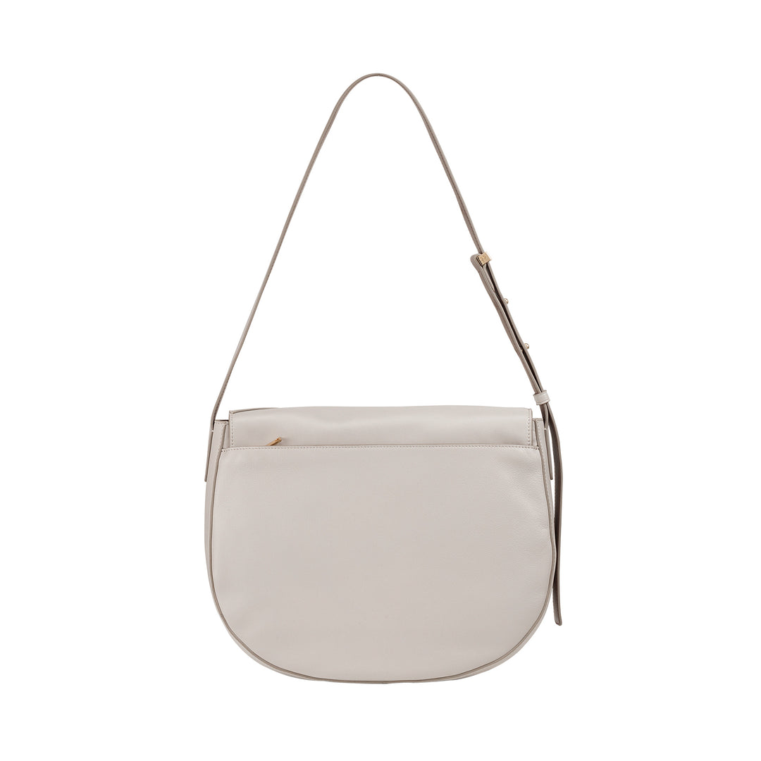 DUDU Grand Sac Femme en Cuir Véritable avec Rabat Avant, Sac Bandoulière Ajustable et Fermeture à Rabat avec Boutons Magnétiques - Élégant et Pratique pour Chaque Occasion