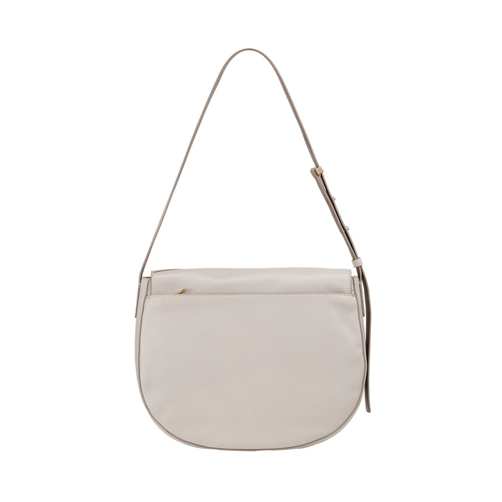 DUDU Grand Sac Femme en Cuir Véritable avec Rabat Avant, Sac Bandoulière Ajustable et Fermeture à Rabat avec Boutons Magnétiques - Élégant et Pratique pour Chaque Occasion