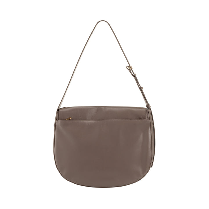 DUDU Grand Sac Femme en Cuir Véritable avec Rabat Avant, Sac Bandoulière Ajustable et Fermeture à Rabat avec Boutons Magnétiques - Élégant et Pratique pour Chaque Occasion